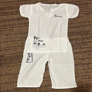 Kids White Matching Set